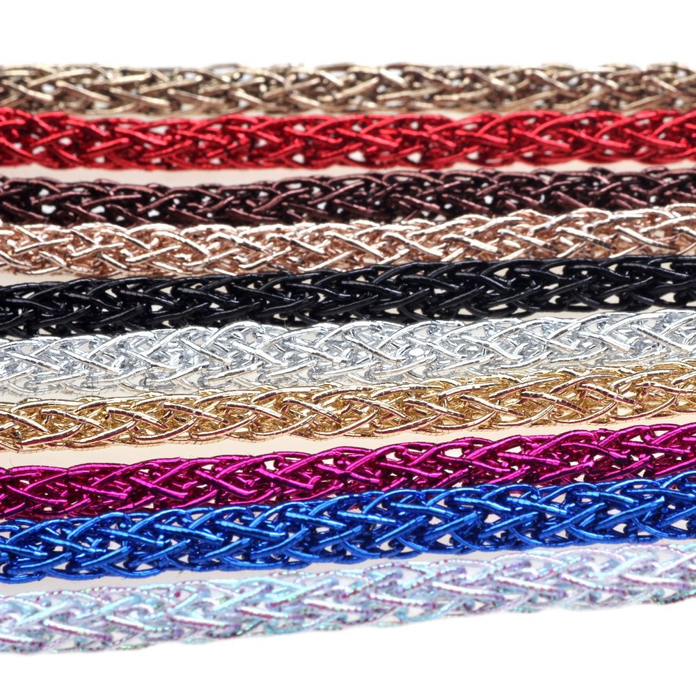 Mesh Strap Metal - Olingart 4mm 5 m/lote ouro prata