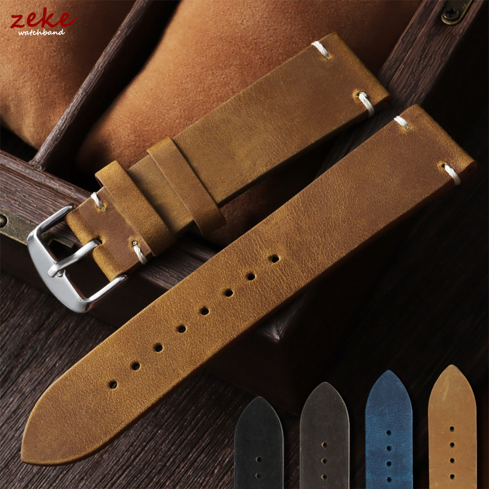 Canvas Strap Watch - Pulseira de Relógio Vintage em Couro