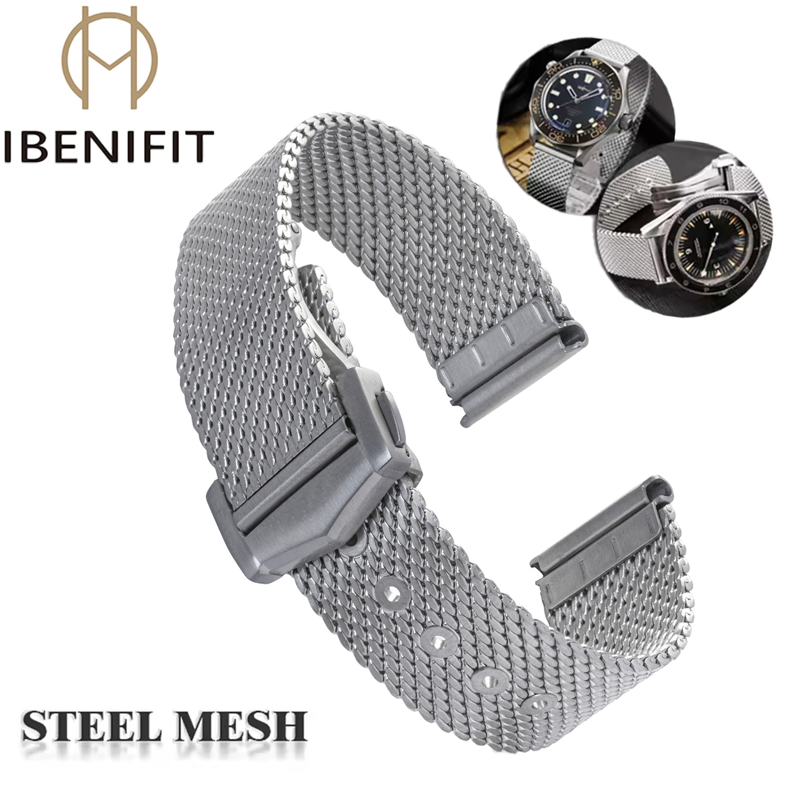 Mesh Strap Metal - Pulseira de malha de aço inoxidável