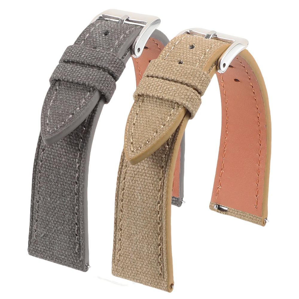 Canvas Strap Watch - Pulseira de Relógio Artesanal Fina 18mm