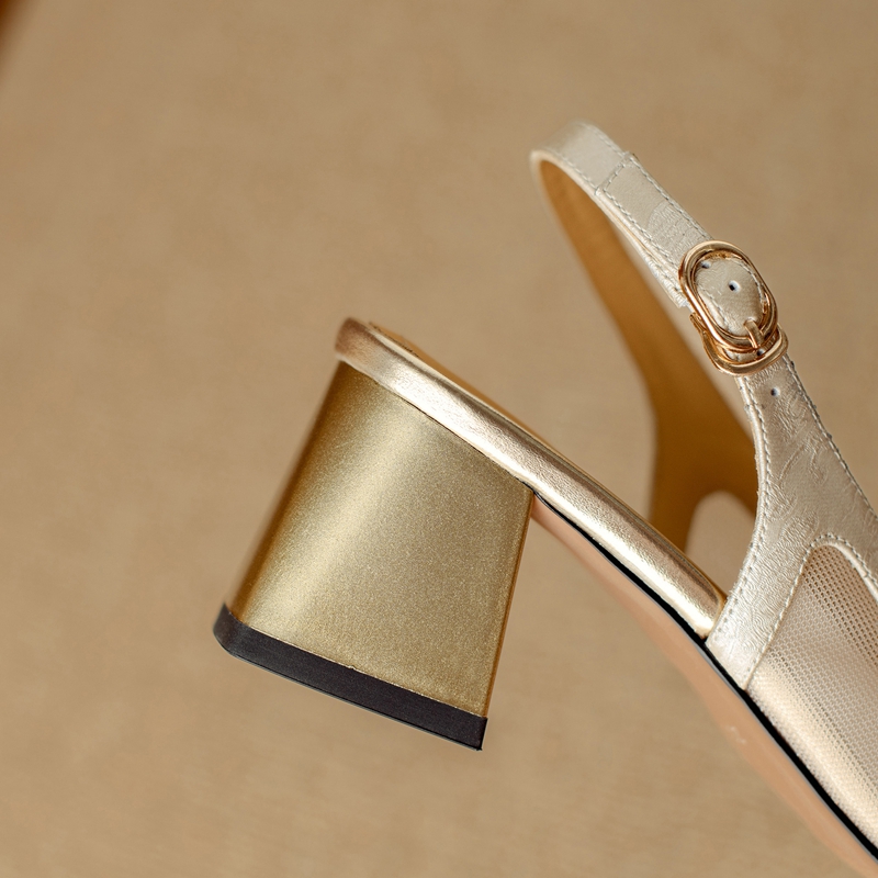 Grandes Sandálias De Cabeça Mu - Mesh Strap Metal avaliação e preço
