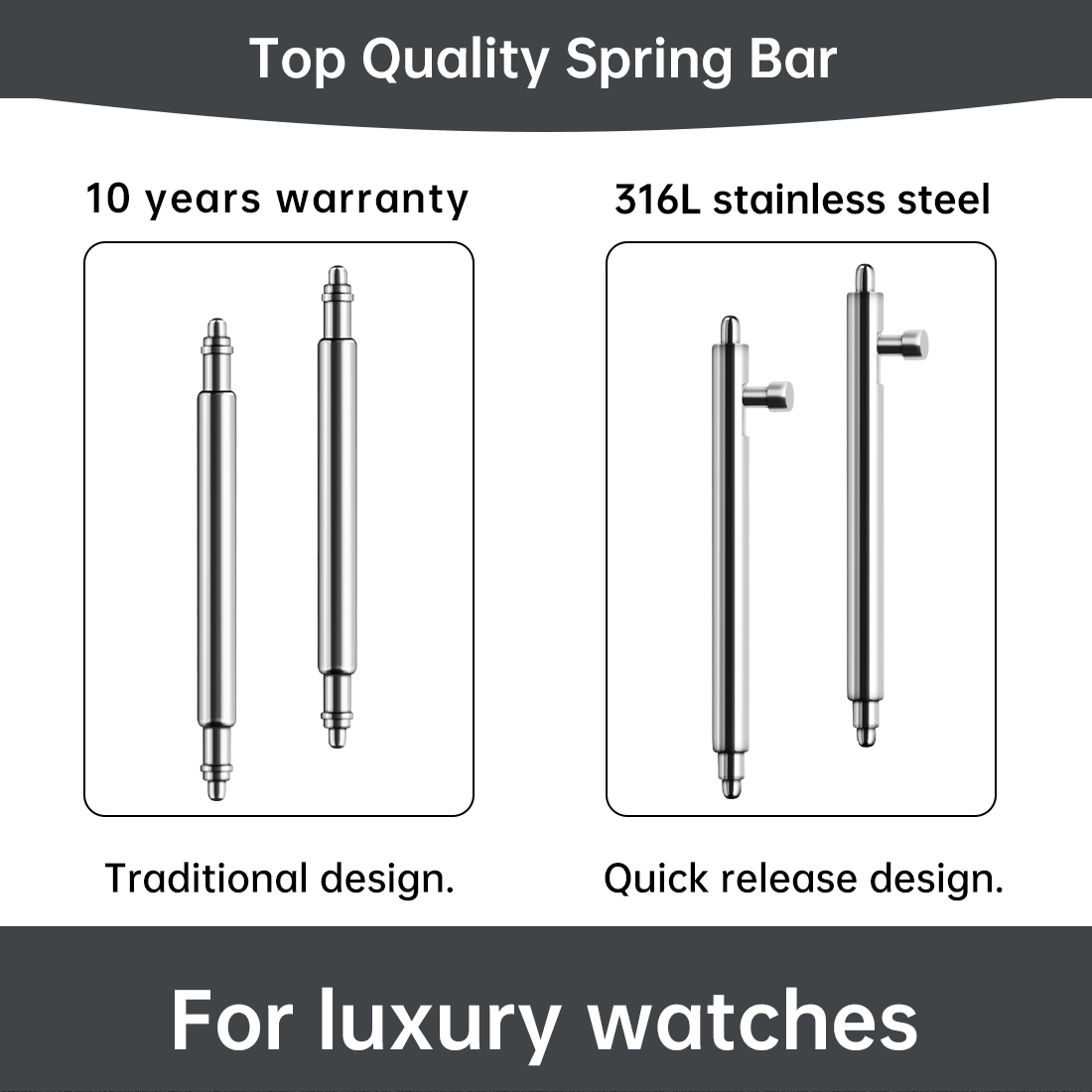 Maikes 316L Aço Inoxidável Bar - Leather Strap Quick Release avaliação e preço