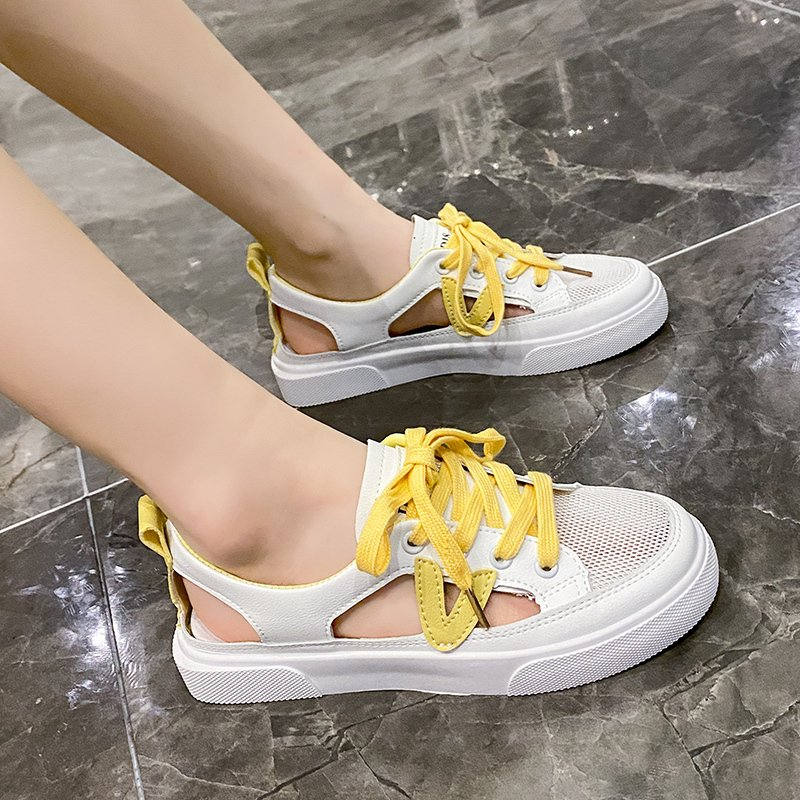 Novo branco sapatos casuais fe - Mesh Strap Metal avaliação e preço