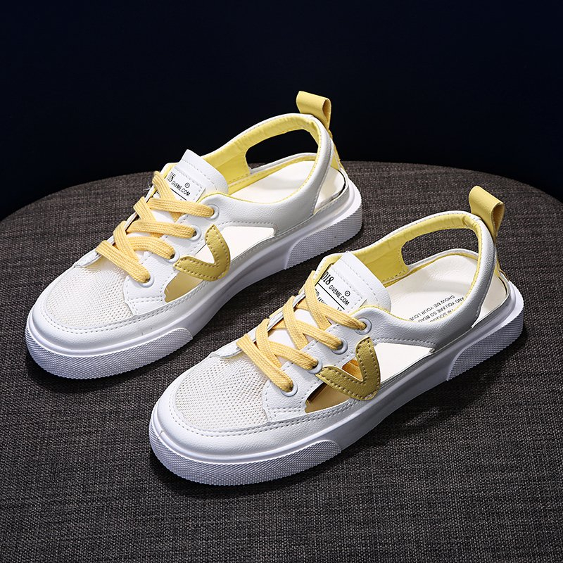 Novo branco sapatos casuais fe - Mesh Strap Metal avaliação e preço