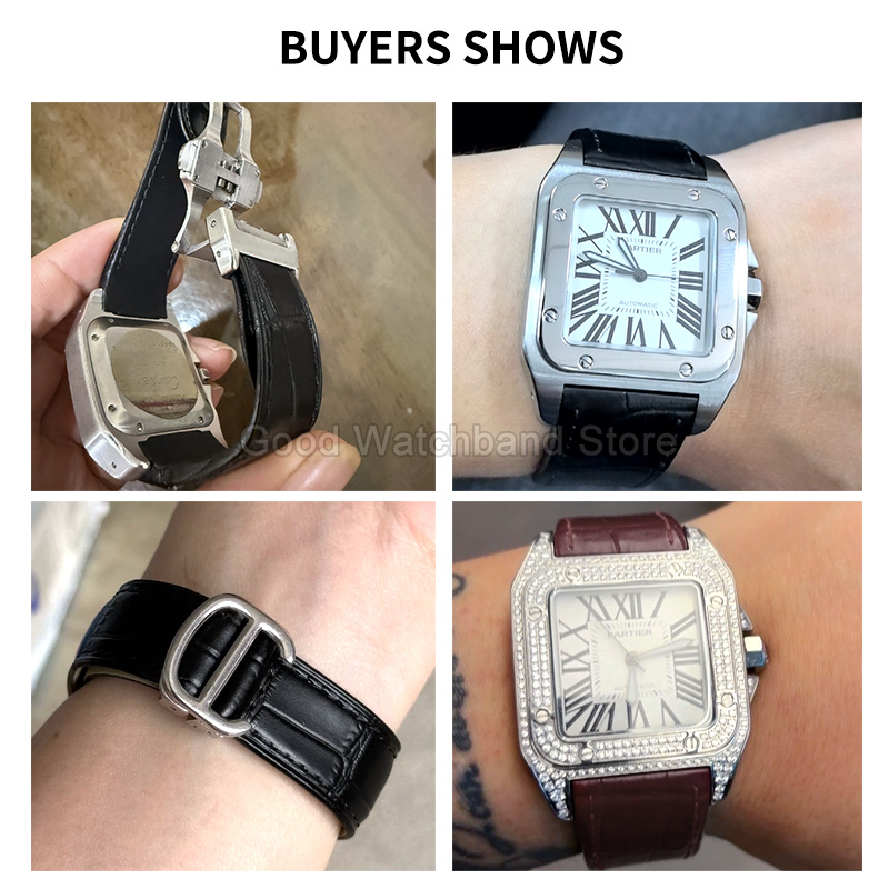 Pulseira de Couro Genuíno Exqu - Cartier Watch Santos avaliação e preço