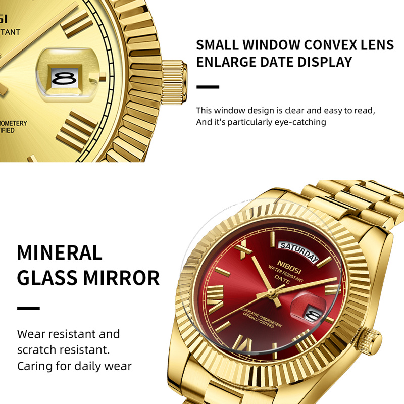 Nibosi marca de luxo ouro verm - Rolex Watch Datejust avaliação e preço