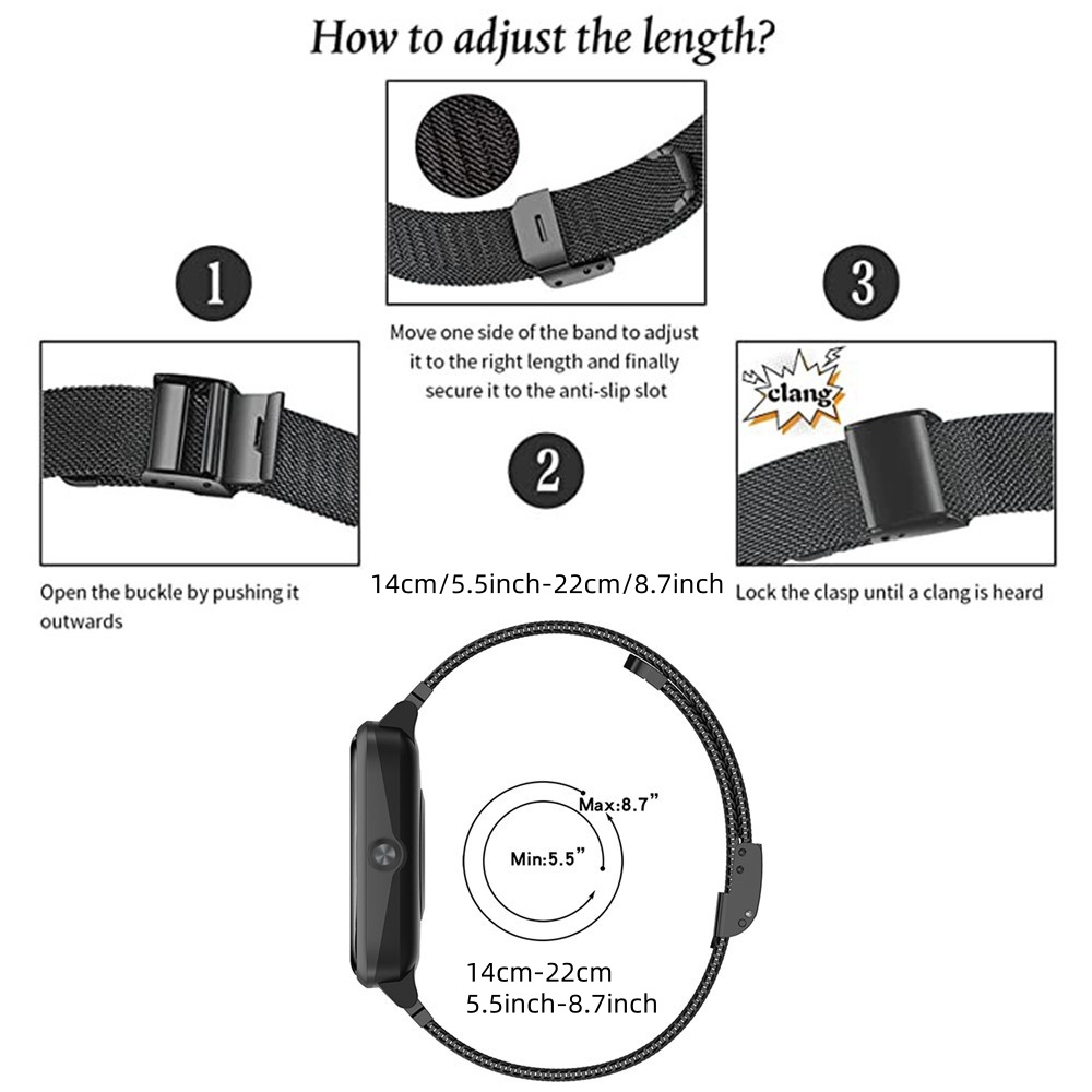 Faixas de metal para Amazfit H - Mesh Strap Metal avaliação e preço
