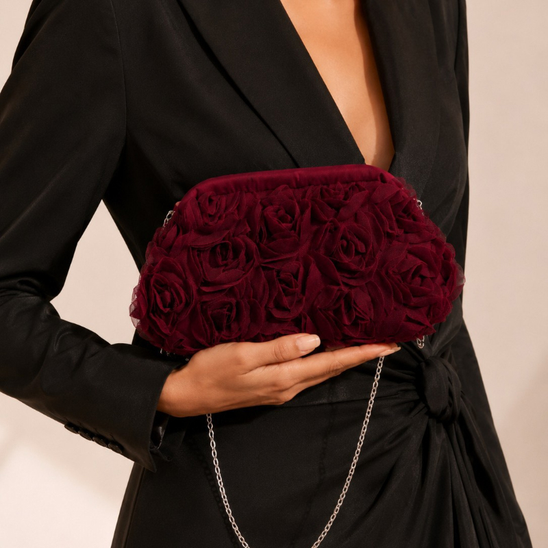 Elegante Bolsa de Mão de Noite - Mesh Strap Metal avaliação e preço