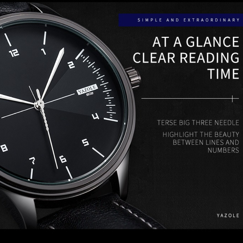 Relógios de Quartzo da Marca T - Leather Watch Band Men avaliação e preço